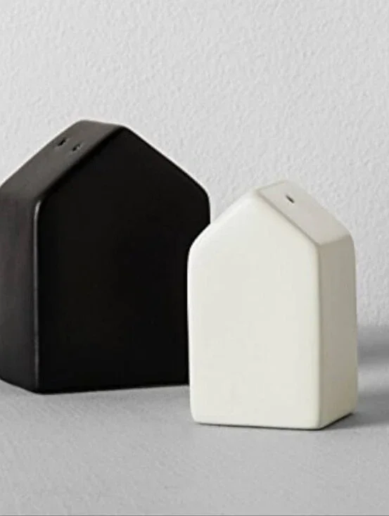 Minimalist House Salt & Pepper Shakers - Black and White Hearth & Hand