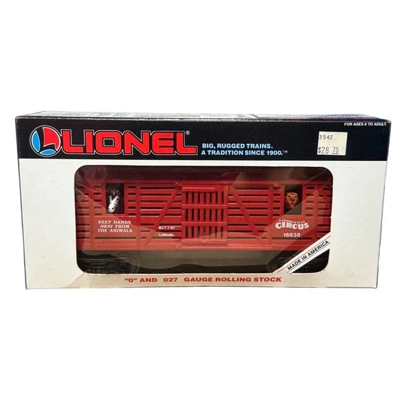 Lionel Lionelville Circus Animal Car 6-16638 O Gauge Rolling Stock Red