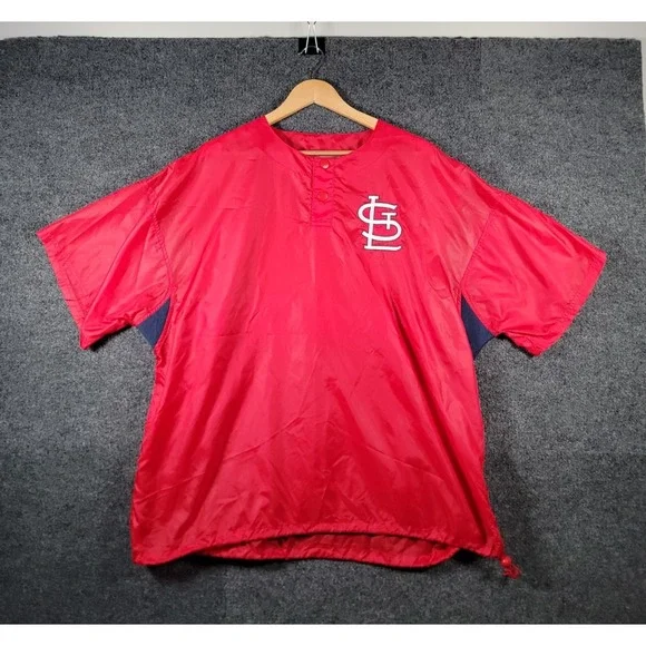 Vintage St Louis Cardinals Pullover Mens XL Red MLB Jacket Starter Diamond 90s