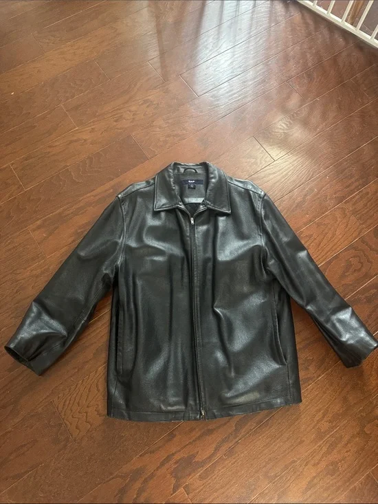 Vintage Gap Men’s 100% Genuine Leather Jacket, large