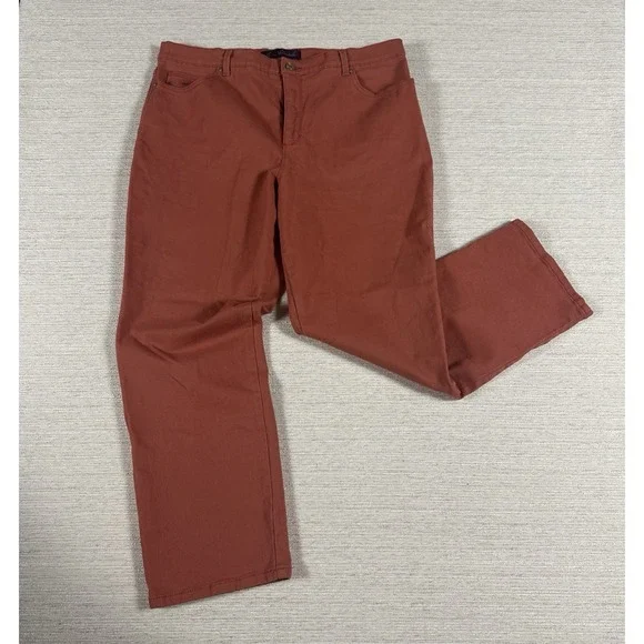 High Rise Straight Stretch Rust Mom Jeans Amanda 18 Short Gloria Vanderbuilt