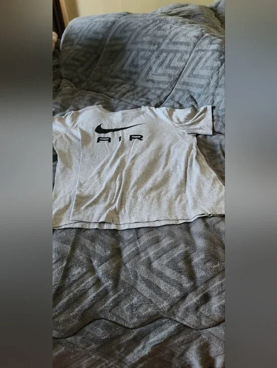 Nike Gray Logo Tee with White Print