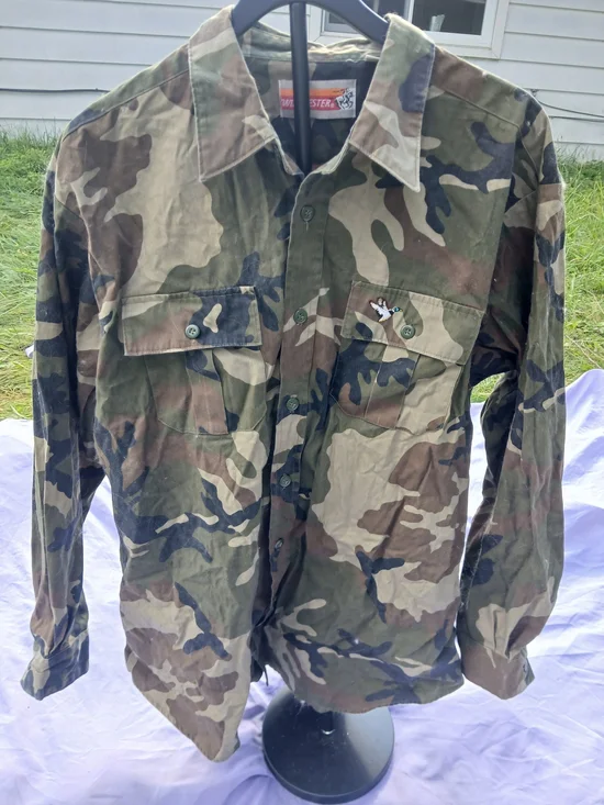 Men's Woodland Camo Field Shirt Jacket - Unbranded