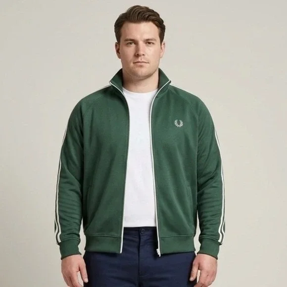 VTG Fred Perry Sportswear Track‎ Jacket Mens XL Green Full Zip Portugal