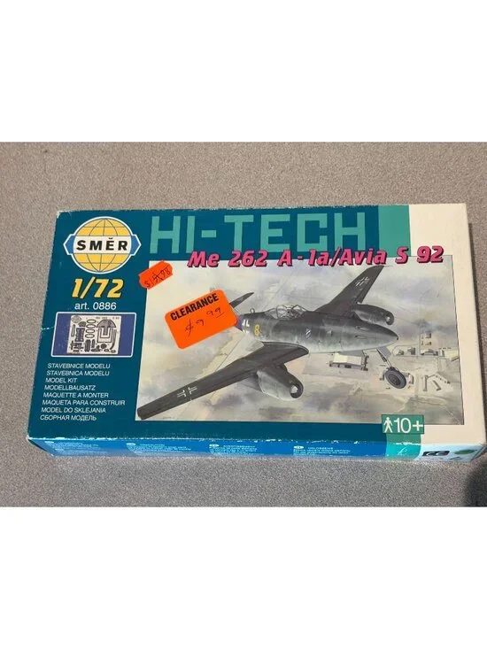 Smer 1/72 Me 262 A-1a Avia S-92 Hi-Tech Plastic Military Aircraft Model Kit 0886