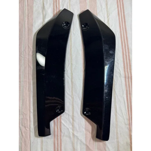 Universal Gloss Black Rear Bumper Lip Wrap Angle Splitters Winglet Aprons 2 Pack