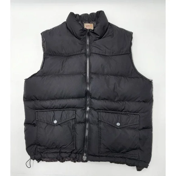 VINTAGE OLD NAVY PUFFER JACKET‎ VEST XL BLACK Y2K