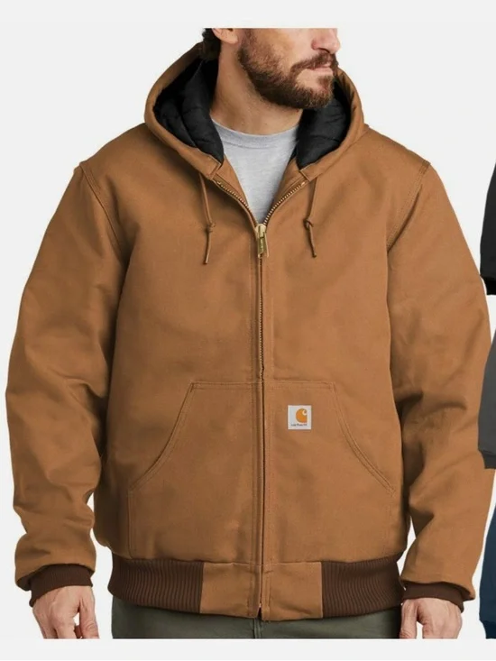 Carhartt Men's J140 Loose Fit Firm Duck Flannel-Lined Insulated Active Jacket