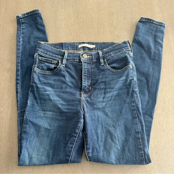 LEVI’S 720 High Rise Super Skinny Blue Jeans Stretch I’ve Got This Color Size 26