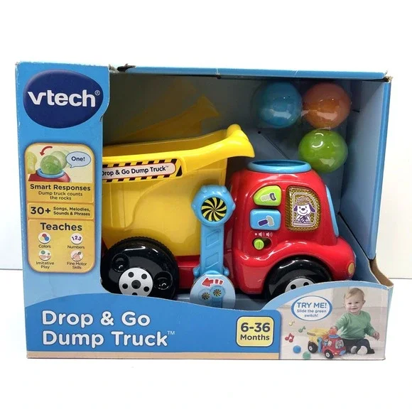 Vtech, Drop and Go Dump Truck, Toddler Toy, Construction Toy