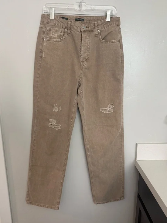 Wild Fable Beige/Taupe high rise Straight Leg Jeans. Size 8.