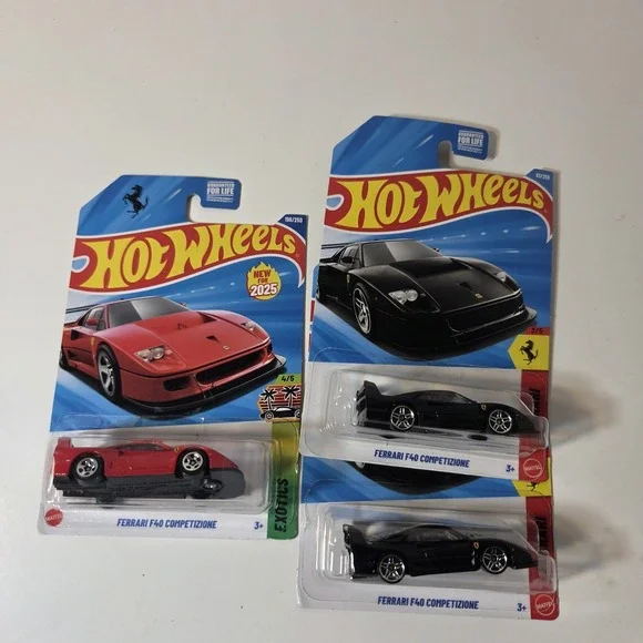 Hot Wheels Ferrari F40 Competizione 3 Cars
