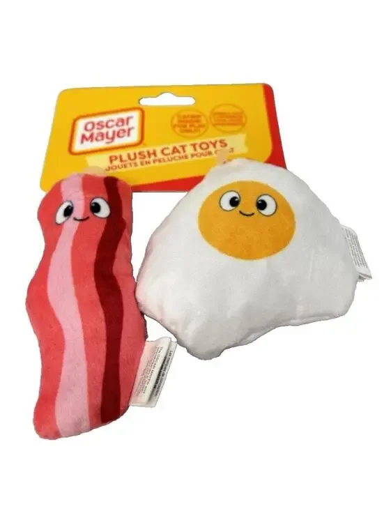 Oscar Mayer Bacon Egg Cat Toys with Catnip Fun Pet Toy Set for Cats NEW