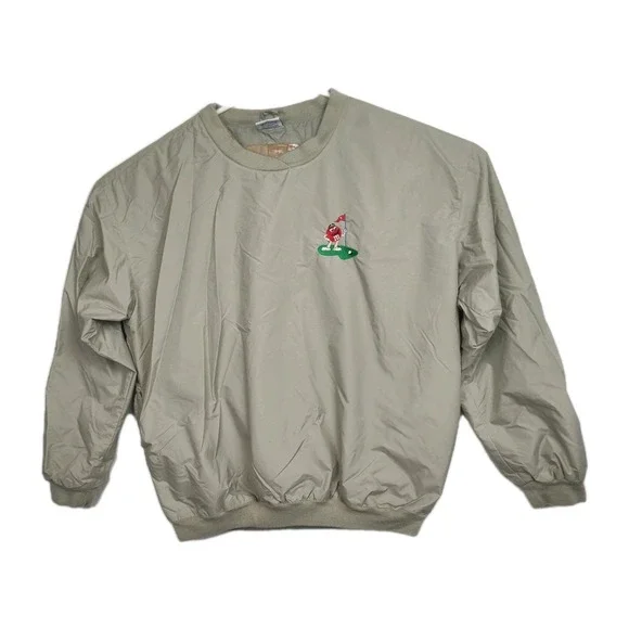 VTG Holloway Planet Mars M&M Jacket Men's XL Tan Embroid. Golfing M&M‎