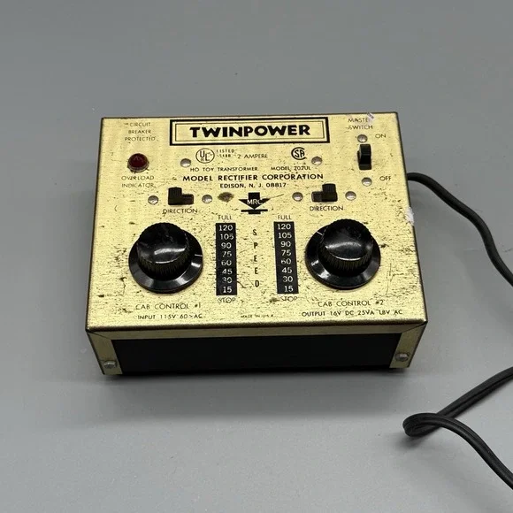 MRC TwinPower HO Dual Cab Toy Transformer Model 202UL Vintage Modek Rectifier