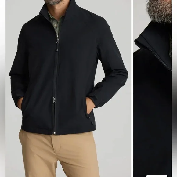 UNTUCKit Men's Connolly Water Resistant Tech Dark‎ Jacket
