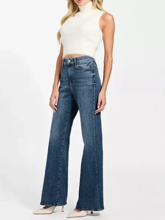 GUESS Women’s Palazzo High Faye Flare Jeans