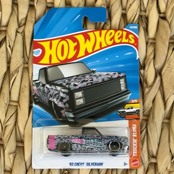 Hot Wheels 83 Black Widow Exhaust Chevy Silverado Truck Chevrolet Pickup 2026 🆕