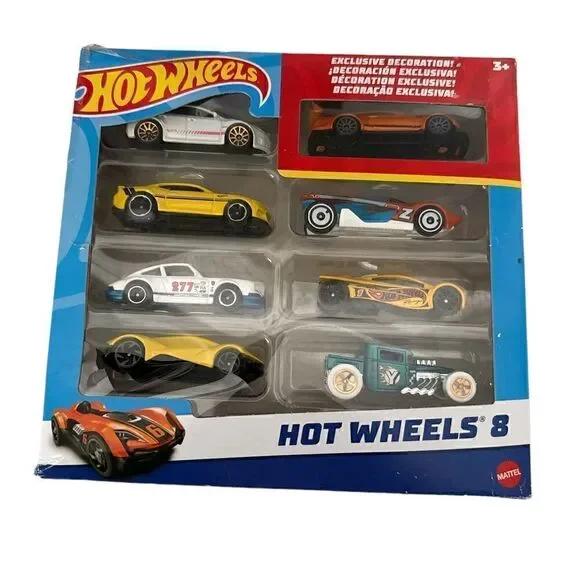 Hot Wheels Cars & Trucks Set with 1 Exclusive Car - 1:64 Scale - 8pk NIP