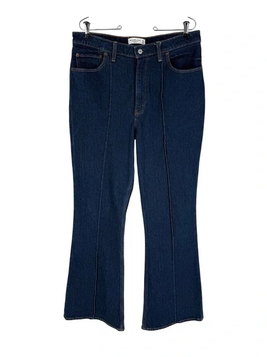 Abercrombie & Fitch Flare Jeans Womens Size 14 Dark Wash Curve Love High Rise