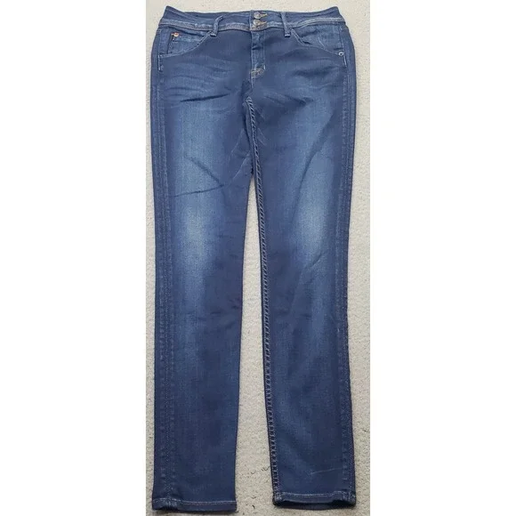 Hudson Jeans Womens 29 Blue Denim Stretch Skinny Leg 2 Button-Fly Streetwear