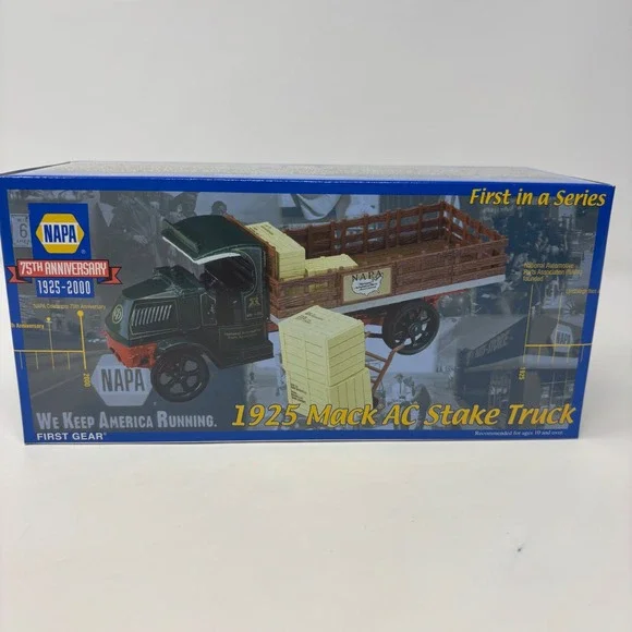 First Gear NAPA 75th Anniversary 1925 Mack AC Stake Truck Diecast 1:30 19-2374