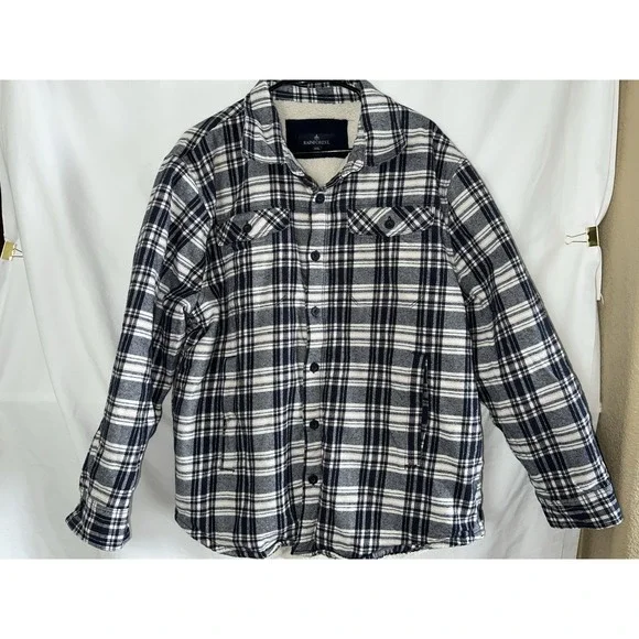 Rainforest Sherpa-Lined  Plaid Flannel‎ Jacket, Men's XXL