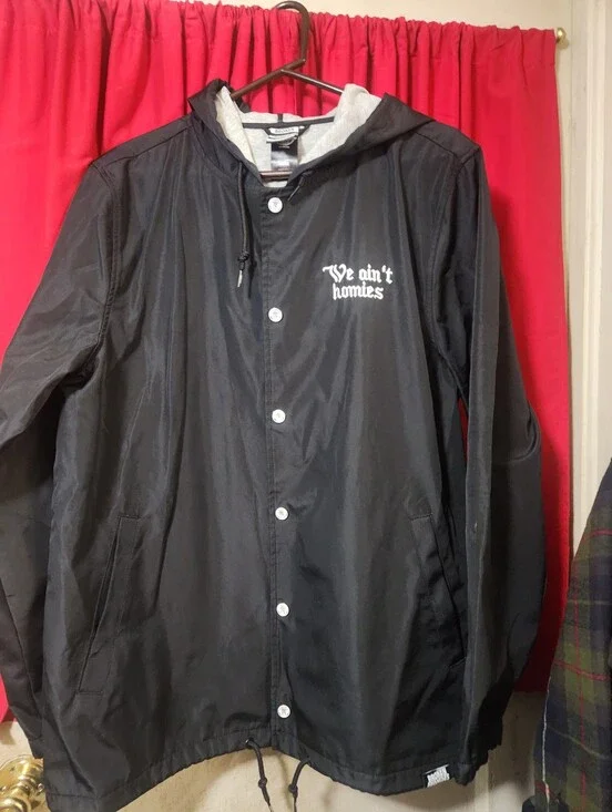 Men’s Broken Promises Black Hooded Coach Jacket