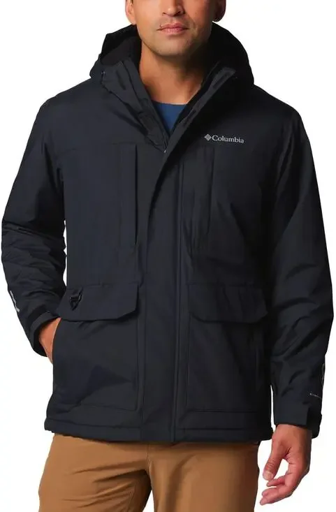 Columbia Men's Small Black Landroamer Sherpa Lined Jacket Outdoor Winter HR1-9