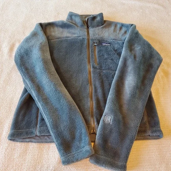 Patagonia R4 Regulator‎ Polartec Pile Fleece Zip Jacket Gray Mens XL Full Zip