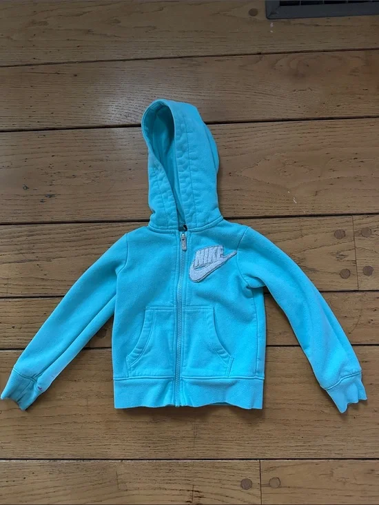 Nike Kids Turquoise Hooded Zip Sweatshirt