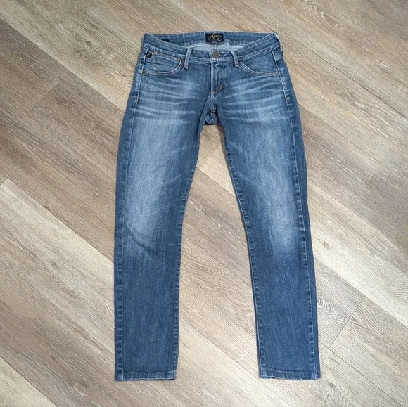 Agolde Chloe Skinny Jeans Denim Pants Bottoms Blue Size 26 Crop