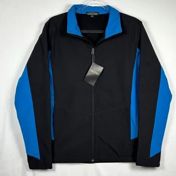 Crossland Men's Soft Shell Jacket 119678 Color Block Back‎ Blue 