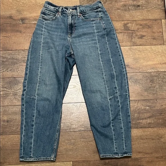 Old Navy Blue Panel-Detail Wide Leg Jeans