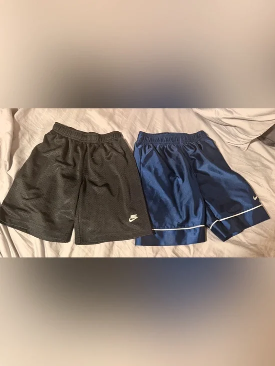 Nike Kids Black and Navy Athletic Shorts Set