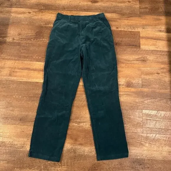 VTG Northern Reflections Pants Jeans Corduroy Size 12 Teal High Rise Straight