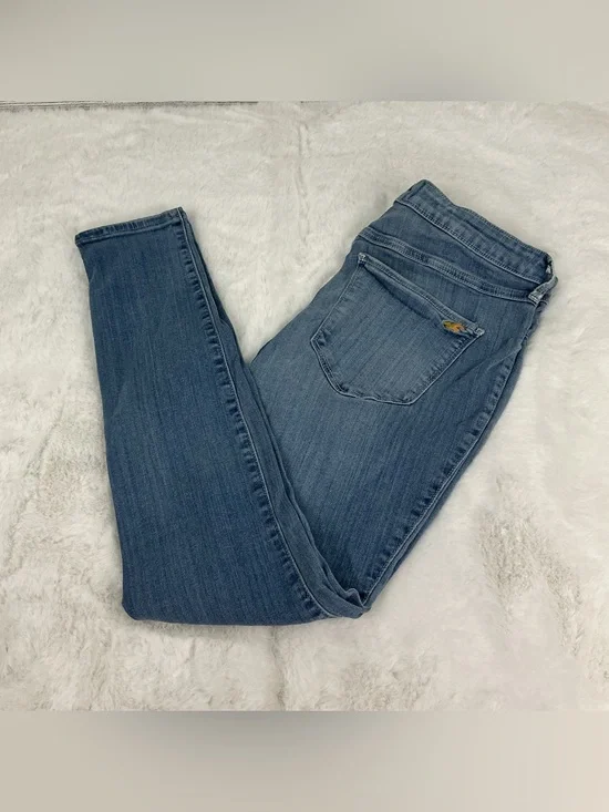 Hollister Women's Curvy Ultra High Rise Jean Legging - Classic Blue Denim