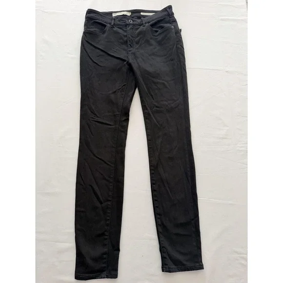 Pilcro High Rise Skinny Jeans Womens 28 Black Dark Wash Stretch 28x30 Denim