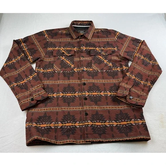 Nomad Craft & Flow Aztec Western Shirt Jacket Shacket Men's L