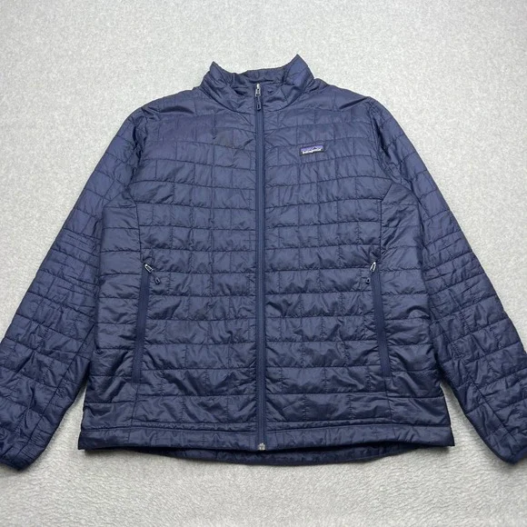 Patagonia Nano Puff Jacket Mens XL Blue Quilted Full Zip Insulated Puffer 84212