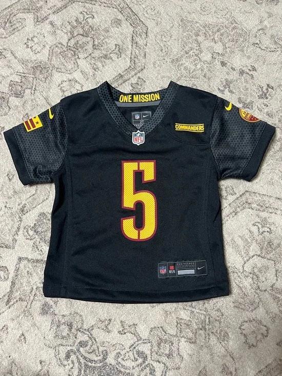 Nike Toddler Washington Commanders Jayden Daniels #5 Black Alternate Game Jersey