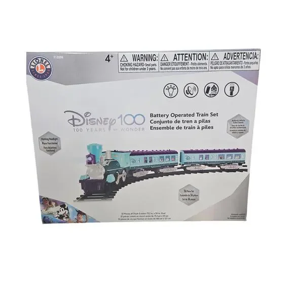NEW Disney Lionel 100 Years Battery Operate Train Holiday Christmas 36 Piece Set