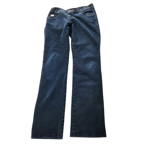 Kuhl Women Blue Straight Leg Jeans Denim Pants Sz 8 Reg  Outdoor Hiking Momcore