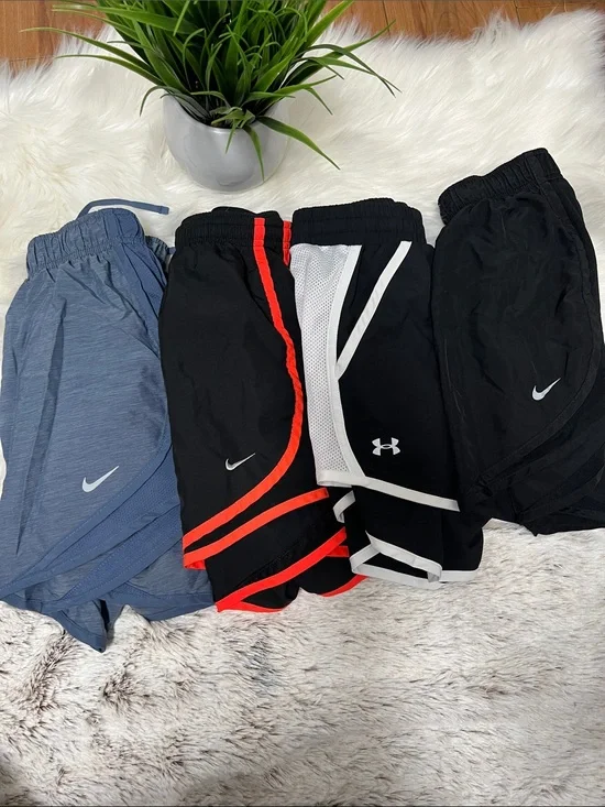 Bundle Nike woman Black Athletic Shorts with Red Trim