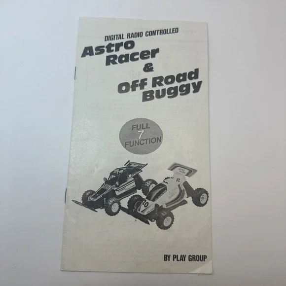 Vintage 1988 Astro Racer Off Road Buggy RC Car Instruction Manual Play Group Toy