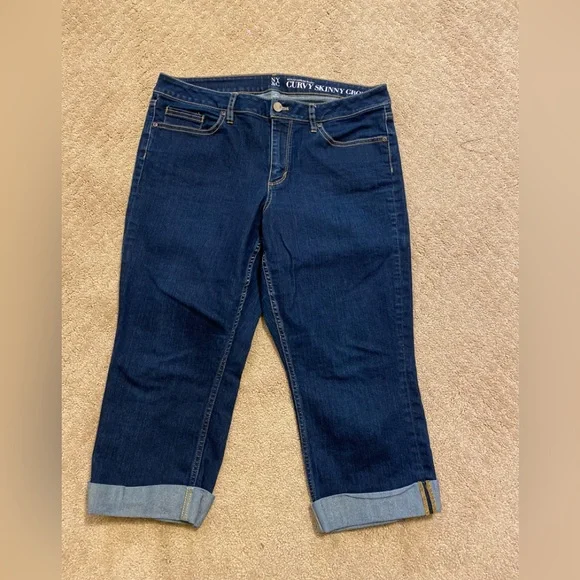NWOT NY & Co. - Curvy & skinny crop (sits at lower waist crop jeans, Size: 14