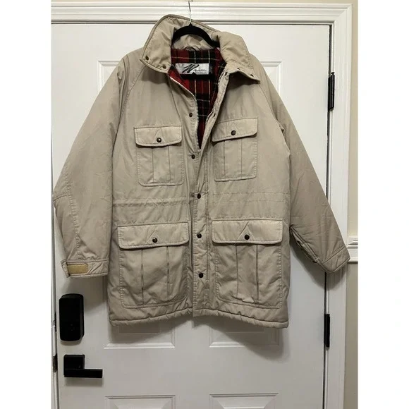 VTG Pacific‎ Trail Weather Watcher Mens Winter Coat Utility Chore Farm Tan Large