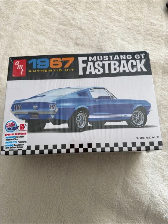 1967 Mustang GT Fastback Model Kit - Blue
