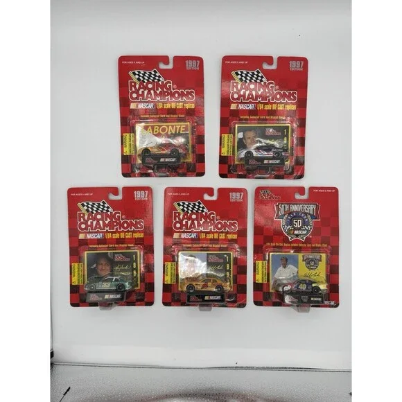 NASCAR Racing Champions 50th Anniversary 1997 1/64 Diecast Cars Lot Of 5