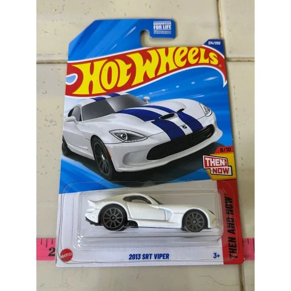 Hot Wheels 2013‎ SRT Viper Then and Now White Blue Stripes 6/10 214/250
